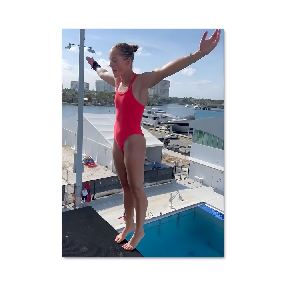Poster Springboard diving sauter
